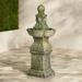 John Timberland Tuscan Garden Pedestal Rustic Bubbler Outdoor Floor Water Fountain 54 for Yard Garden Patio Home Deck Porch House Exterior Balcony