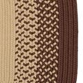 Colonial Mills Seadog Braided Polypropylene Indoor/ Outdoor Area Rug Brown 2X9 10 Runner Runner Outdoor Indoor Oval