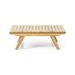 GDF Studio Kaiya Outdoor Wooden Rectangular Coffee Table Teak Finish