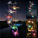 JOBOSI Color Butterfly Wind Chimes Gifts for mom Solar Wind Chime Butterfly Wind Chimes Glowing Wind Chimes Outdoor Decor mom Gifts Thanksgiving Gift Grandma GiftsS Hook Wind Chimes Wind Chimes Gifts