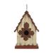 Glitzhome 8.94 in. Distressed Wooden Birdhouse Wall Hanging