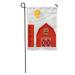 KDAGR Red Door of Barn House on Brown Angle Architecture Barnhouse Barnyard Garden Flag Decorative Flag House Banner 28x40 inch