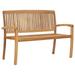Lixada 2-Seater Stacking Garden Bench 50.6 Solid Teak Wood