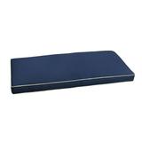Outdoor Living and Style 5 Navy Blue and Ivory Sunbrella Indoor and Outdoor Bench Cushion