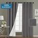 Window Treatment Grommet Linen Like Primitive 100% Blackout Curtains Waterproof Thermal Insulated Grey Curtains With White Backing (2 Panels Set) 52 By 84 Inch