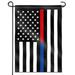 ANLEY Double Sided Premium Garden Flag Thin Blue and Red Line USA Honor Police Officer & Firefighter Garden Flags 18 x 12.5 Inch