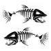 Tomshoo Fishing Boat Canoe Kayak Accessories 2 Pieces Fish Mouth Stickers