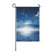 MYPOP Peaceful Blue Night Sky with Moon Stars Yard Garden Flag 28 x 40 Inches