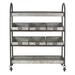 Woven Paths 4 Tier Metal Storage Cart on Casters 36.25 x 13 x 46 Galvanized