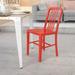 Flash Furniture Metal Indoor-Outdoor Chair - 15.5 W x 20 D x 33.25 H Red