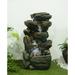 MULTI LEVEL ROCK FOUNTAIN WITH LED LIGHTS