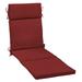 Arden Selections Outdoor Chaise Lounge Cushion 72 x 21 Ruby Red Leala