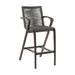 Brielle Outdoor Dark Eucalyptus Wood and Gray Rope Counter Height Stool