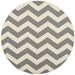 SAFAVIEH Courtyard Ayden Chevron Indoor/Outdoor Area Rug 6 7 x 6 7 Round Grey/Beige