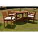 Teak Dining Set:6 Seater 7 Pc -118 Mas Oval Table(Trestle Leg) And 6 Stacking Napa Arm Chairs Outdoor Patio Grade-A Teak Wood WholesaleTeak #WMDSNPr