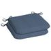 Mainstays 15.5 x 17 Navy Blue Rectangle Outdoor Seat Pad (2 Pack)