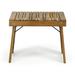 Noble House Kyoto Outdoor Acacia Wood Folding Side Table in Teak Brown