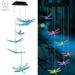 Gustave 29 Solar Led Automatically Color Changing Wind Chimes LED Hanging Lamp Dragonfly Windchime Light for Outdoor Indoor Garden Pathway Yard Home Decor Dragonfly