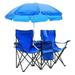 Lounge Chair Outdoor Anti-UV Umbrella Fishing Camping Chair Outdoor 2-Seat Folding Stool Beach Leisure Lounge Chairs