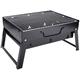 Home Portable Charcoal Grill with Stainless Steel Folding BBQ for Outdoor Cooking Camping Hiking Picnics (14 x 10.5 x 7.8 )