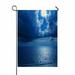 PKQWTM Full Moon Dramatic Clouds Sea Yard Decor Home Garden Flag Size 12x18 Inches