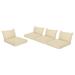 Noble House Attola Outdoor Fabric Club Chair Cushions (Set of 4) in Beige