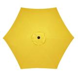 Living Accents 9 Outdoor Patio Market Umbrella Push Button Tilt Crank 6 Ribs Yellow