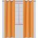 2-panels K68 orange color 100 % blackout thermal light blocking drapes for sliding patio window curtain top grommets noise reducing 37 wide X 84 length each panel