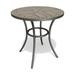 Living Accents Brown Round Stone Bistro Table