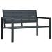 vidaXL Outdoor Patio Bench Garden Chair Bench with Armrests HDPE Wood Look