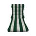 RSH DÃ©cor Indoor Outdoor Tufted Chaise Lounge Chair Cushion Hunter Green & White Stripe