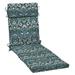 Arden Selections Outdoor Chaise Lounge Cushion 72 x 21 Sapphire Aurora Blue Damask