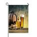 ABPHQTO Old Barrels Glasses Tinted Yellow Blue Home Outdoor Garden Flag House Banner Size 28x40 Inch