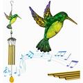 Creative Design Wind Chimes,Portable Garden Hanging Hummingbird Wind Chimes,Metal Windchimes Festival Gifts for Home Patio Garden Outdoor Indoor Decor (Gold Hummingbird)