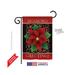 Breeze Decor 64082 Christmas Seasons Greeting Poinsettia 2-Sided Impression Garden Flag - 13 x 18.5 in.