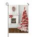 ECZJNT Fireplace Christmas Tree Garden Flag Outdoor Flag Home Party Garden Decor 28x40 Inch