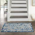 Nourison Aloha Indoor/Outdoor Blue/Grey 2 8 x 4 Area Rug (3x4)