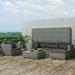 Festnight 6 Piece Patio Set with Cushions Poly Rattan Gray