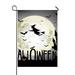 PKQWTM Halloween Witch Full Moon Yard Decor Home Garden Flag Size 28x40 Inches
