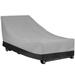 North East Harbor Outdoor Patio Chaise Lounge Chair Furniture Cover - 86 L x 36 W x 32 H - Breathable Material UV Protected and Weather Resistant Storage Cover - Gray with Black Hem