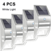 1/4PCS Waterproof Solar Outdoor Lights Stainless Steel Solar Motion Sensor Lights Outdoor Decorative 4PCS WHITE LIGHT