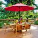 Yaheetech 9ft 8 Ribs Patio Umbrella W/ Push Button Tilt and Crank for Outdoor Red