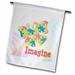 3dRose Imagine Autism Awareness Puzzle Pieces Butterfly Design - Garden Flag 12 by 18-inch