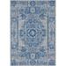 Unique Loom Timeworn Indoor/Outdoor Traditional Rug Blue/Gray 7 1 x 10 Rectangle Geometric Traditional Perfect For Patio Deck Garage Entryway