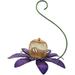 Violet Purple Flower Mesh Dome 16 x 15.5 Metal Outdoor Decorative Bird Feeder