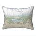 Betsy Drake Cape Cod - Sandy Neck - MA Nautical Map Small Corded Indoor & Outdoor Pillow