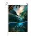 ECZJNT Tropical paradise sunlight Ocean surfing wave two turtles Outdoor Flag Home Party Garden Decor 28x40 Inch