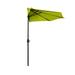 WestinTrends Lanai 9 Ft Outdoor Patio Half Umbrella Small Grill Deck Porch Balcony Shade Umbrella with Crank Lime Green