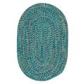 Colonial Mills Flibustier Bright Indoor/ Outdoor Braided Oval Area Rug Turquoise 10X14 10 x 14 Outdoor Indoor Oval