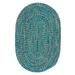 Colonial Mills Flibustier Bright Indoor/ Outdoor Braided Oval Area Rug Turquoise 10X14 10 x 14 Outdoor Indoor Oval